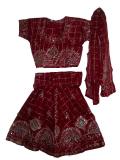 Red & gold embellished Indian lehenga choli (LC1802)