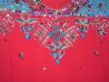 Red & blue girls ghagra choli w/ bead work (LC2502)
