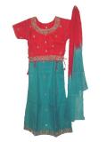Shaded crepe lehenga choli with stone work (LC2505)