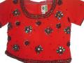 Red lehenga choli embellished with kundan & sequins (LC2510)