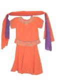Festive orange lehenga choli with zari work (LC2608)