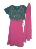 Blue & pink lehenga choli with stone/bead work (LC2903) Blue & pink lehenga choli with stone/bead work (LC2903)