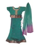 Indian Wear, South Indian fish-cut pattu lehenga (PV32505)