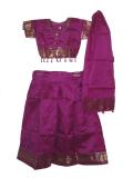 South Indian outfit, Pattu lehenga with bead work (PV32519)