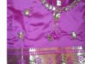 South Indian outfit, Pattu lehenga with bead work (PV32519)