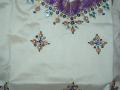 Indian clothing, purple pattu lehenga for girls (PV32521)
