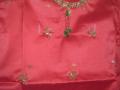 Indian dresses, maroon pattu lehenga for girls (PV34005)