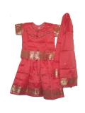 Tell me more about Indian children's outfit, South Indian pattu lehenga (PV34010)