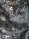 Dark grey & black pattu pavada from south Indian (PV34019)