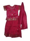 Tell me more about South Indian outfit, Pattu lehenga with sequin work (PV34025)