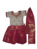 Tell me more about Indian children's wear, South Indian pattu lehenga (PV34507)