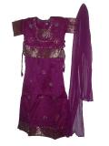 Indian dresses, fuchsia pattu pavada w/ bead & sequins (PV34509) Indian dresses, fuchsia pattu pavada w/ bead & sequins (PV34509)