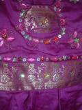 Indian dresses, fuchsia pattu pavada w/ bead & sequins (PV34509)