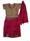 Tell me more about Indian children's outfit, South Indian pattu lehenga (PV39501)