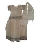 Tell me more about Kids Pattu Langa Blouse, Tissue Pavadai Lehenga Choli (PV39504)