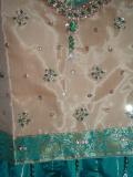 Pattu Pavada Langa Blouse for Girls in Tan/Green (PV39509)