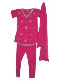 Pink beaded Indian churidar kameez in georgette (SS1803)