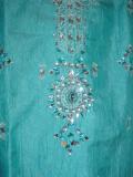 Elegant light blue & cream tissue salwar suit (SS2505)