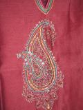 Maroon cotton-silk salwar kameez for girls (SS2704)