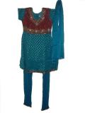 Tell me more about Anarkali Salwar Suit in Blue with Zardozi work (SS2707)