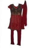 Anarkali/Baby doll style red churidar kurta for girls (SS2708)