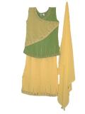 Kids Yellow / Green Salwar Suit & Dupatta Set With Beadwork Kids Yellow / Green Salwar Suit & Dupatta Set With Beadwork