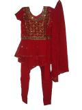 Anarkali Dress for Kids, Designer Red Anarkali Suit (SS3303)