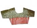 Ready-to-wear Indian saree for girls in green/orange (SR32503)