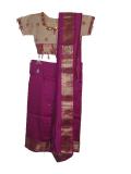 Indian Girls Wear, purple Indian silk sari for girls (SR34005)