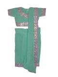 Ready-to-wear Indian aqua sari for teenage girls (SR40003)