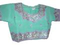 Ready-to-wear Indian aqua sari for teenage girls (SR40003)