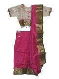 Ready-to-wear fuchsia Indian silk sari for children (SR40010)