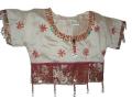 Ready-to-wear maroon Indian silk sari for children (SR40012)