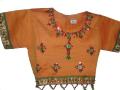 Readymade orange Indian silk saree for girls (SR40016)