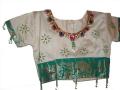 Saree for children, cream readymade Indian silk saree (SR40019)