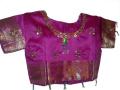 Ready-to-wear fuchsia Indian silk sari for children (SR40021)