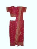Readymade hot pink Indian sari for girls (SR40022)