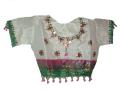 Bright fuschia & cream ready-made Indian saree (SR40023)