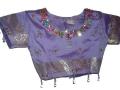 Readymade thistle color Indian silk sari for girls (SR40029)