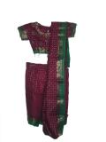 Tell me more about Indian Girls Wear, magenta Indian silk sari for girls (SR40030)