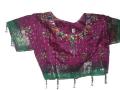 Indian Girls Wear, magenta Indian silk sari for girls (SR40030)