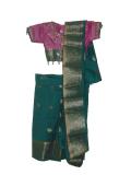 Tell me more about Readymade coral silk Indian Saree for teenage girls (SR40034)