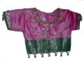 Readymade coral silk Indian Saree for teenage girls (SR40034)