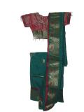 Tell me more about Ready-to-wear Indian saree for girls in coral/blue (SR45002)