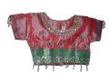 Ready-to-wear Indian saree for girls in coral/blue (SR45002)