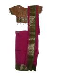 Tell me more about Ready-to-wear tissue & silk Indian sari for girls (SR45006)