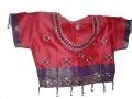 Readymade coral/purple Indian silk saree for girls (SR45007)