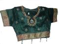 Pre-Stitched Readymade Green Indian Silk Kids Sari (SR52014)