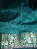 Kids Sari,Green readymade silk Indian kids saree blouse(SR52018)
