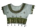 Olive green Indian silk saree for teenagers/kids (SR52019)